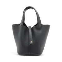 ピコタン　ロックＰＭ18 ブラック エルメス ピコタンロック18/PM ブラック トリヨンクレマンス