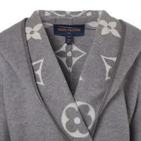 ヴィトン 21AW ウール ラップコート 36 レディース グレー RW212W