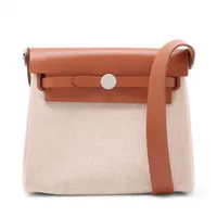 エルメス エールバッグジップ20 トワルアッシュxヴァッシュハンター