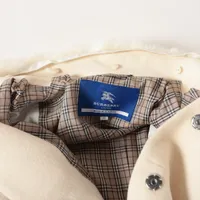 バーバリーブルーレーベル ウール コート 38 レディース ホワイト