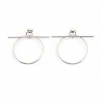 エルメス ループMM ピアス(両耳用) 925 11.1g シルバー