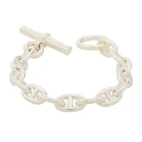 エルメス シェーヌダンクルMM ブレスレット 14コマ 925 51.8g シルバー