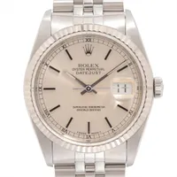 ロレックス デイトジャスト36 16234 SS×WG SS AT シルバー文字盤 L番
