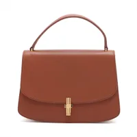 ザロウ ソフトマルゴー17 スエードxレザー ハンドバッグ オレンジ