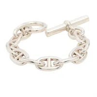 エルメス シェーヌダンクルTGM ブレスレット 10コマ 925 95.3g