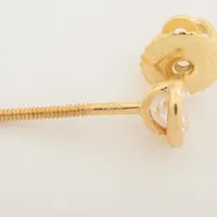 ティファニー バイザヤード ダイヤ ピアス 750(YG) 1.0g 直径約