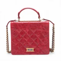 シャネル マトラッセ ヴィンテージカーフ 2WAYショルダーバッグ 2.55 レッド ゴールド金具 15番台