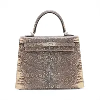 HERMES ケリーシルバー金具ブラウンリード 新品未使用 ランク NS 未使用品 HERMÈS エルメス ケリー25 タッチ ブラック