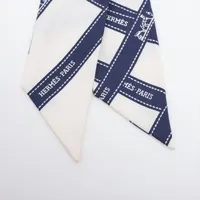 HERMES　エルメス　ボルデュックリボン　ツイリー　リボンスカーフ　シルク エルメス ツイリー ボルデュックリボン スカーフ シルク