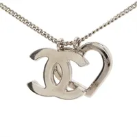 シャネル ココマーク ハート 04P ネックレス GP シルバー