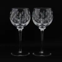 エルメス ファンファーレ ワイングラス クリスタル クリア 2客セット