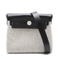 エルメス エールバッグジップ ミニ トワルアッシュxヴァッシュハンター ブラック シルバー金具 K:2025年