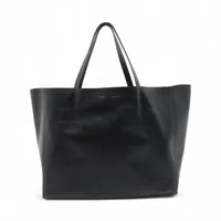 セリーヌ カバホリゾンタル レザー トートバッグ ブラック A3878802