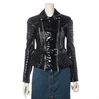 【極美品】バーバリー プローサム ジャケット 黒 ベルト チェーン 内側総柄 M 極美品】バーバリー プローサム ジャケット 黒 ベルト チェーン