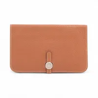エルメス ドゴンGM トゴ ロングウォレット ゴールド シルバー金具 □K:2007年