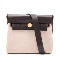 エルメス エールバッグジップ20 トワルアッシュxヴァッシュハンター ベージュxエベンヌ ゴールド金具 K:2025年