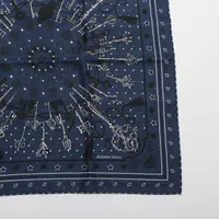 エルメス バンダナ LES CLES 鍵 スカーフ シルク ネイビー カレ
