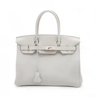 エルメス バーキン30 ルトゥルネ トリヨンクレマンス パールグレー シルバー金具 C:2018年