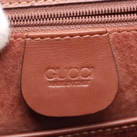 グッチ バンブー クロコ ハンドバッグ ブラウン A3880128｜中古