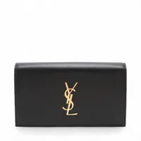 サンローランパリ YSLライン ART607746 レザー 財布 ブラック