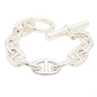 エルメス シェーヌダンクルTGM ブレスレット 10コマ 925 99.1g シルバー