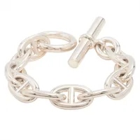 エルメス シェーヌダンクルTGM ブレスレット 10コマ 925 100.2g シルバー