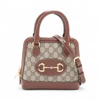 グッチ　GUCCI 6連キーケース　GGスプリーム　ホースビット　ブラウン グッチ GGスプリーム ホースビット 671785 PVC×レザー キー