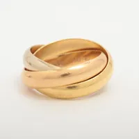 カルティエ　3連 トリニティリング 750YG/WG/PG 　K18 49号 カルティエ Cartier トリニティ ミディアム MM #49 リング K18