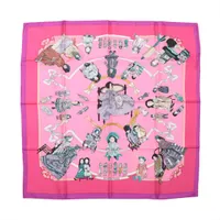 HERMES エルメス スカーフ カレ90 REVERIE SOLITAIRE エルメス カレ90 Reverie Solitaire 孤独な夢想 スカーフ シルク