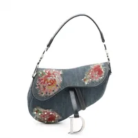 【美品】クリスチャンディオール ダブルサドル ハンドバッグ レザー デニム Christian Dior（ハンドバッグ）のフリマアイテム一覧