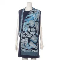 ドルチェアンドガッバーナ　D&G　総シルクノースリーブワンピース ドルチェ&ガッバーナ シルク×ポリエステル ノースリーブ