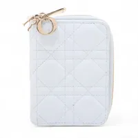 ディオール　フラグメントケース　レディディオールコスモス　カナージュ　ブルー DIOR | Lady Dior Cosmos ジップ カードホルダー カナージュ
