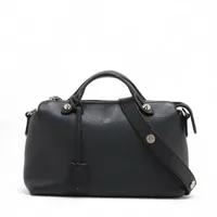 美品　フェンディ バイザウェイ ミディアム　ハンドバッグ　ブラック レザー FENDI フェンディ バイザウェイミディアム ブラック レザー【431