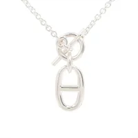 エルメス シェーヌダンクル アミュレット ネックレス 925 10.0g シルバー