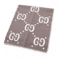 ☆しょー☆ レア品 美品 グッチ インターロッキングG マフラー グッチ 715497 インターロッキングG マフラー ウール ライト