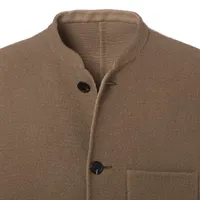 ウールジャケット サイズ3 ブラウン オーバーサイズポケットレザージャケット2color | ファッション