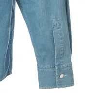 エルメス 23AW コットン デニムシャツ 39 メンズ ブルー セリエボタン