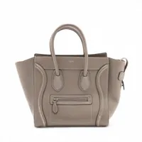 CÉLINE ラゲージ マイクロベージュ トートバッグ CELINE(セリーヌ) ラゲージ マイクロショッパートートバッグ S