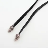 クロムハーツ スモールCHクロス ネックレス レザー×925 42.7g W