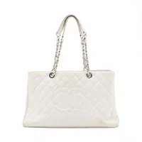 【希少品】シャネル マトラッセ キャビアスキン チェーントートバッグ シルバー系 CHANEL シャネル チェーントートバッグ マトラッセ プチ