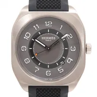 エルメス H08 SP1.741a TI TI×ラバー AT グレー文字盤