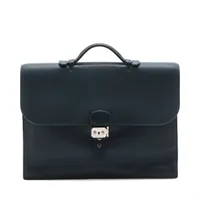 エルメス サックアデペッシュ38 トリヨンクレマンス ブルードプリュス シルバー金具 □L:2008年