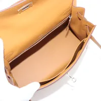 エルメス ケリー28 D刻印 2019年製 トワルアッシュ ヴォースイフト エクリュ ブルーノール シルバー金具 ショルダーバッグ 中古 送料無料 新品)HERMES エルメス ケリー 28 外縫い ヴォースイフト トワル