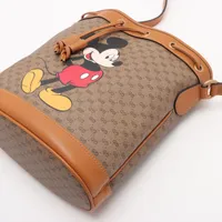 グッチ×ディズニー ミニGGスプリーム PVCxレザー ショルダー