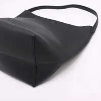 ザロウ パークトート ラージ レザー ショルダーバッグ ブラック