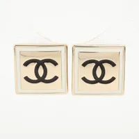 シャネル ロゴ ピアス(両耳用) VINTAGE CHANEL/シャネル】pierce logo hoop (両耳)（ピアス（両