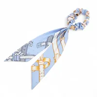 エルメス ベッラ シュシュ シルク ブルー