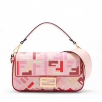 フェンディ ズッカ マンマバケット キャンバスxレザー ショルダー