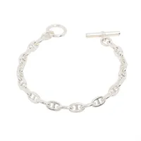 エルメス シェーヌダンクルTPM ブレスレット 24コマ 925 14.4g シルバー