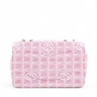 シャネル ニュートラベルライン キャンバス シングルフラップ